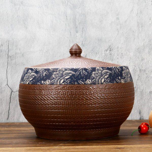 陶瓷米缸米桶20斤30带盖家用面粉桶大号50斤100储油缸密封油桶200