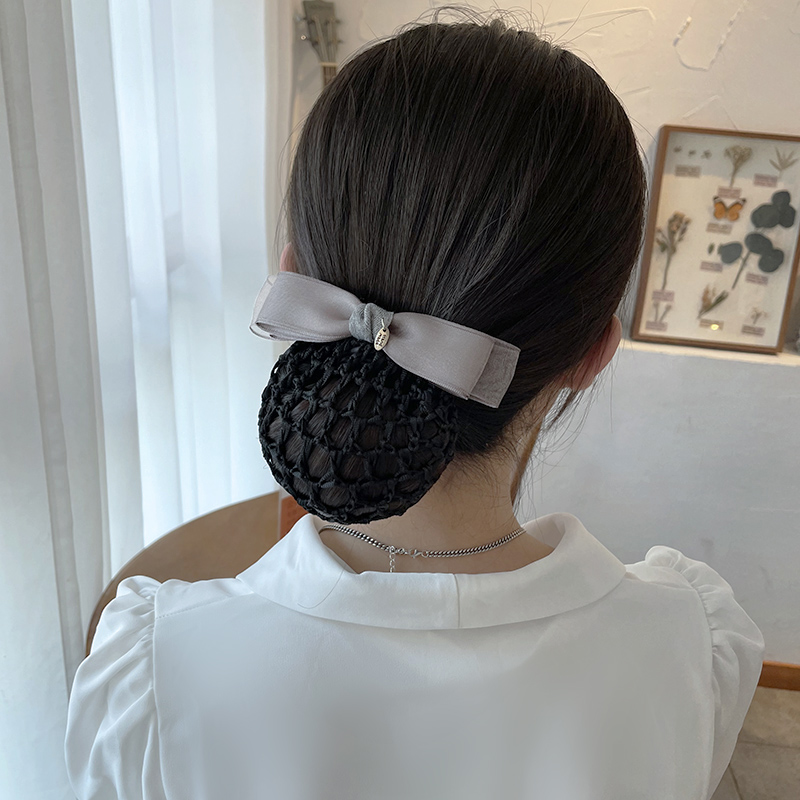 2022年新款高级头花护士银行女职业盘发K网兜邮政建行空乘上班发