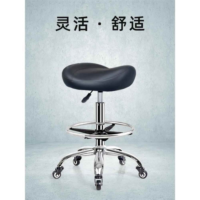 加高款椅子靠背升降转椅滑轮厨房炒菜做饭收银前S台专用理发师凳