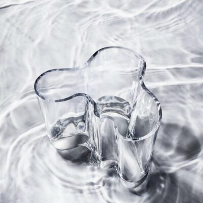 芬兰进口iittala伊塔拉玻璃花瓶不规则透明水养插花摆件湖泊花器