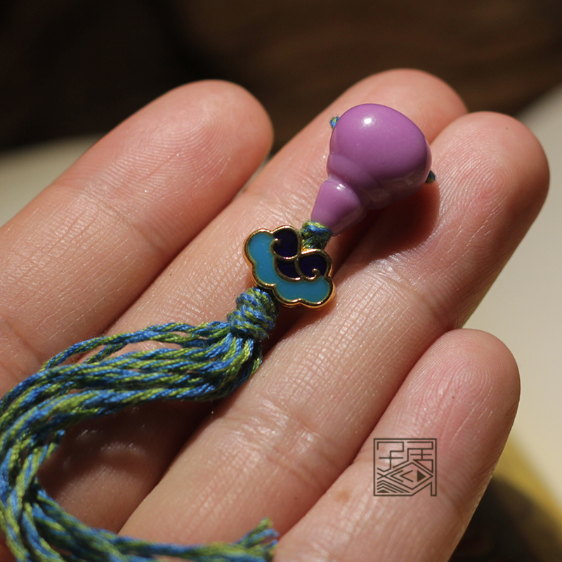 子鱼居 菩提子配饰 云母石紫u云母12/14/16mm小尺寸佛头瓜珠卡环