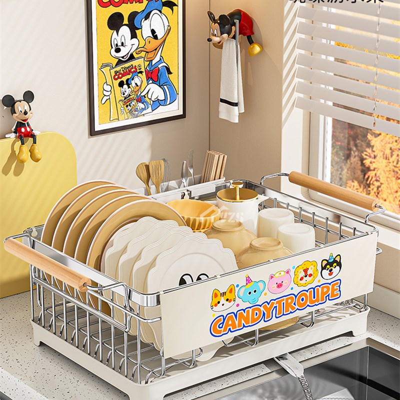 厨房沥水碗盘架304不q锈钢碗碟收纳碗架沥水篮碗筷餐具置物收纳架