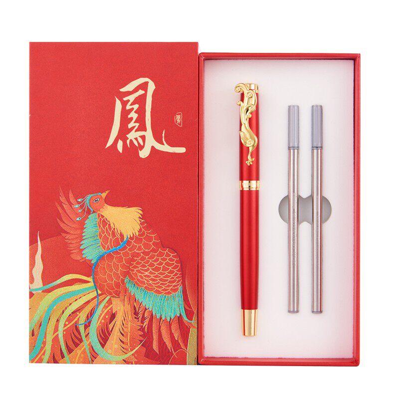 文正签字笔女士高档商务办公用笔龙凤签单金t属笔定制印logo免费