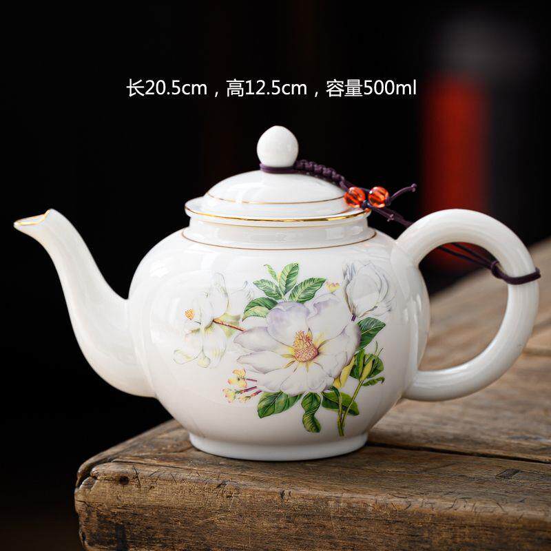 羊脂玉白瓷德化陶瓷茶壶