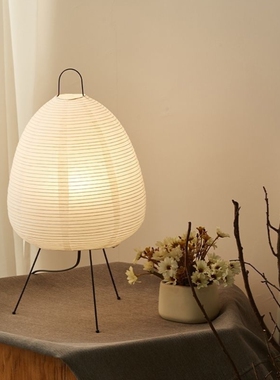 日式野口勇纸灯Akari骷欧缣ǖins艺术网红卧室复古灯光氛围灯