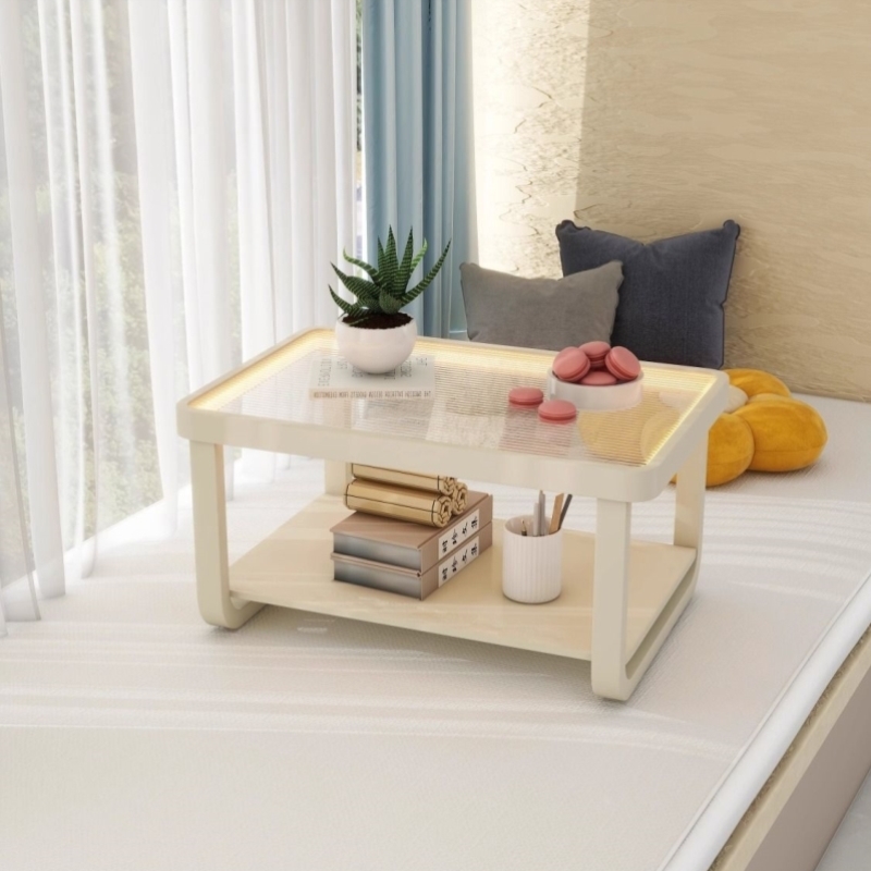 欧式玻璃飘窗台小桌子茶几榻榻米方角几卧室坐地矮桌简约现代炕几