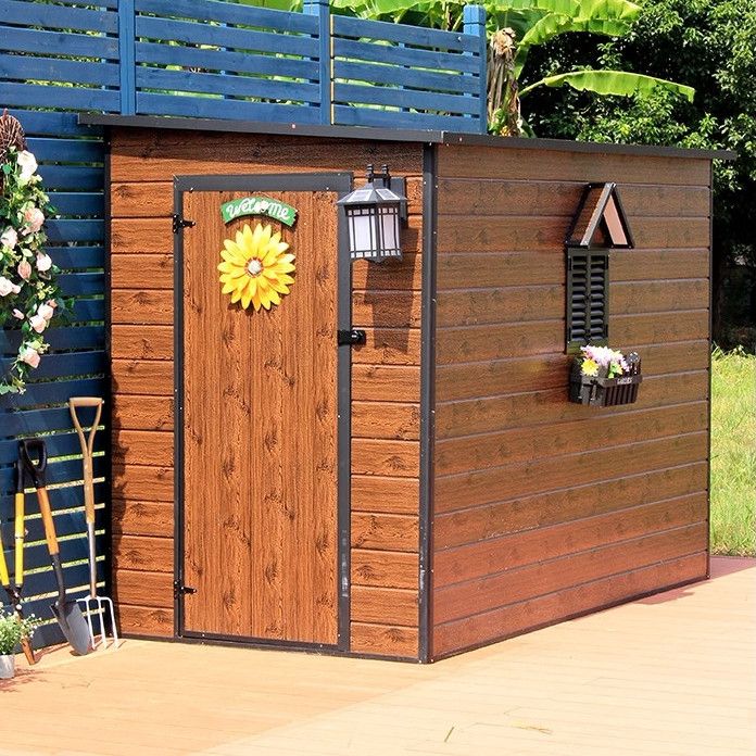 户外庭院小屋花园别墅室外储物房杂物间简易工具房收纳移动组装房