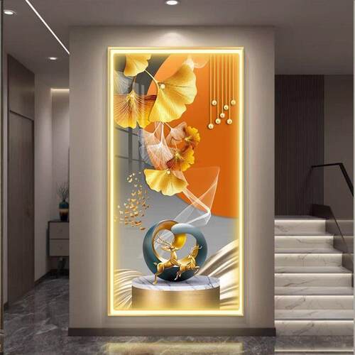 现代轻奢走廊过道LED灯画