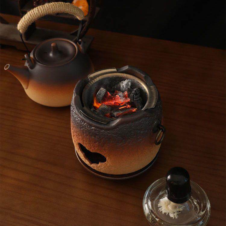 陶瓷柴烧炭炉复古煮茶器