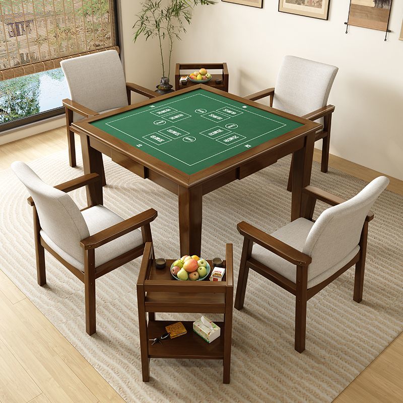 中式实木桌椅掼蛋专用桌家用餐桌麻将桌两用象棋四方扑克专用桌子