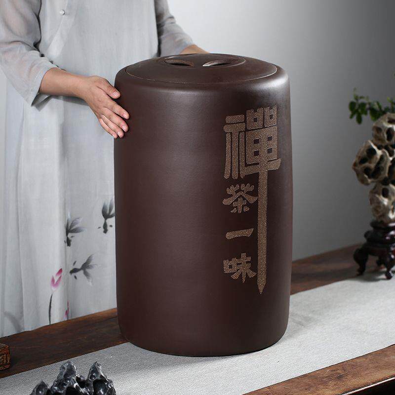 宜兴原矿紫砂茶叶罐纯手