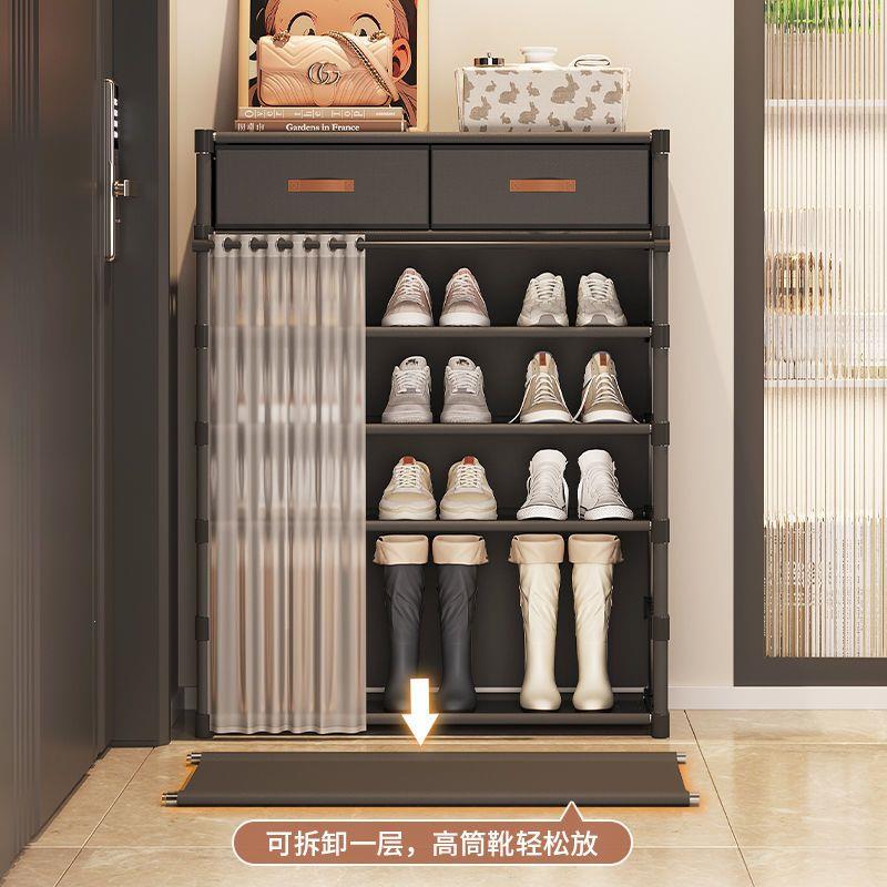 简易鞋柜带抽屉多层防尘
