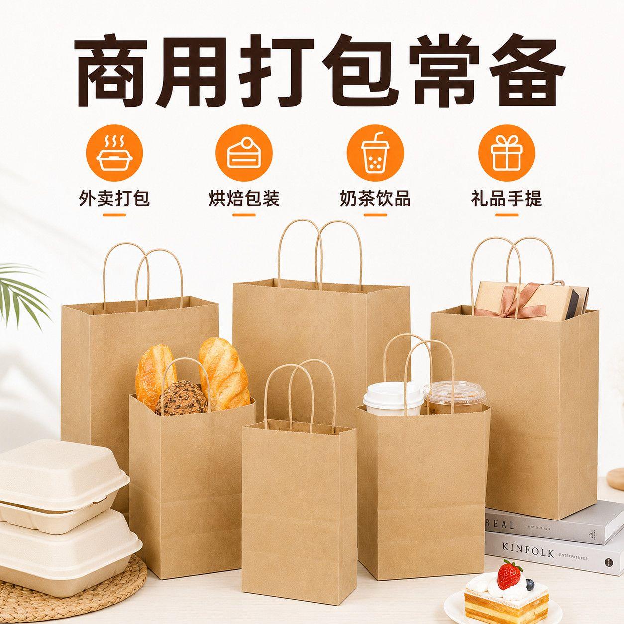 礼品袋牛皮纸袋外卖手提