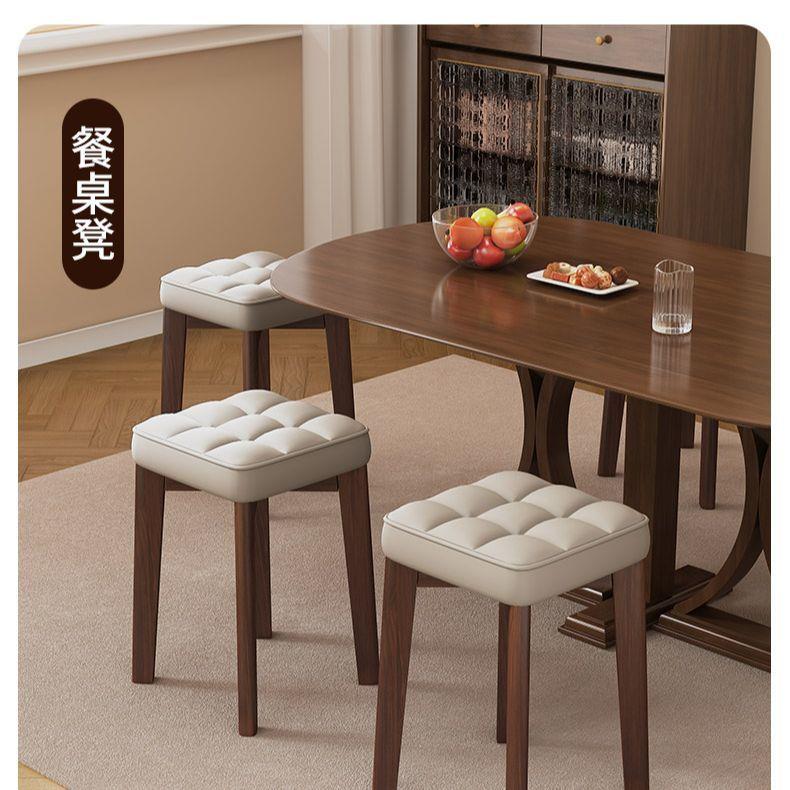 家用实木方凳子可叠放餐