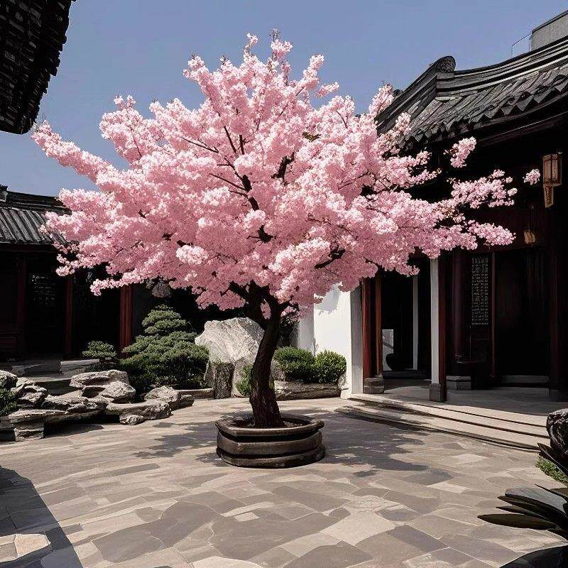 大型仿真樱花树许愿树室内酒店商场客厅装饰假桃花树婚庆摆设定制