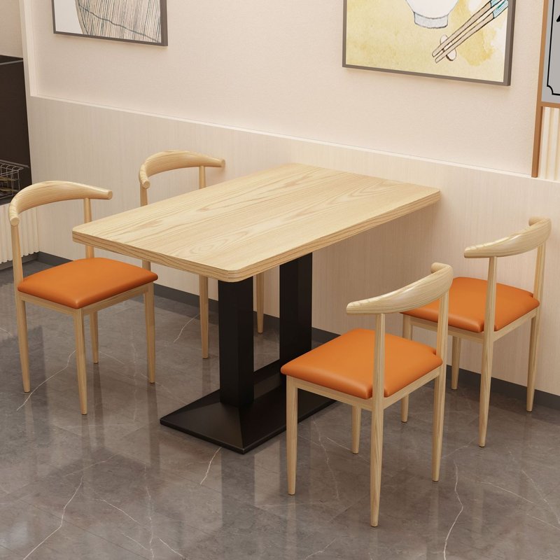 面馆餐厅早餐商用桌子长方形甜品店小吃店奶茶餐饮店餐桌定做桌子
