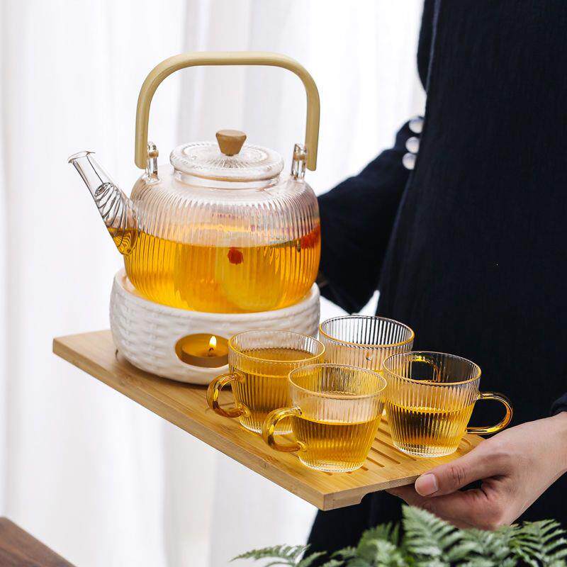 轻奢下午茶煮茶壶套装玻