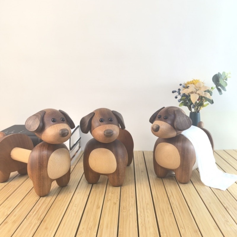 纸巾架创意摆件原木卷纸架实木可爱简约立式纸巾架爆款送礼物