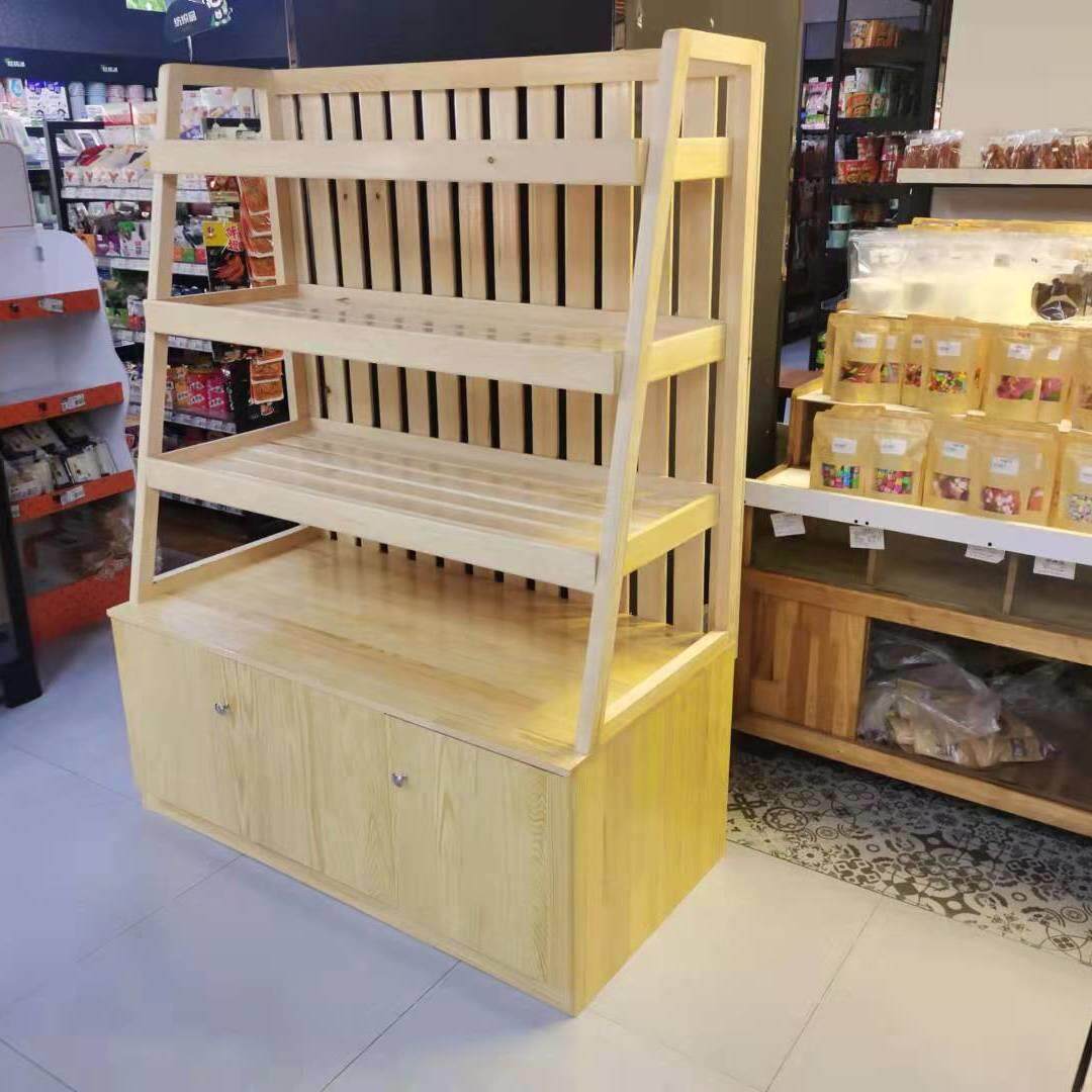 实木面包架子超市便利店