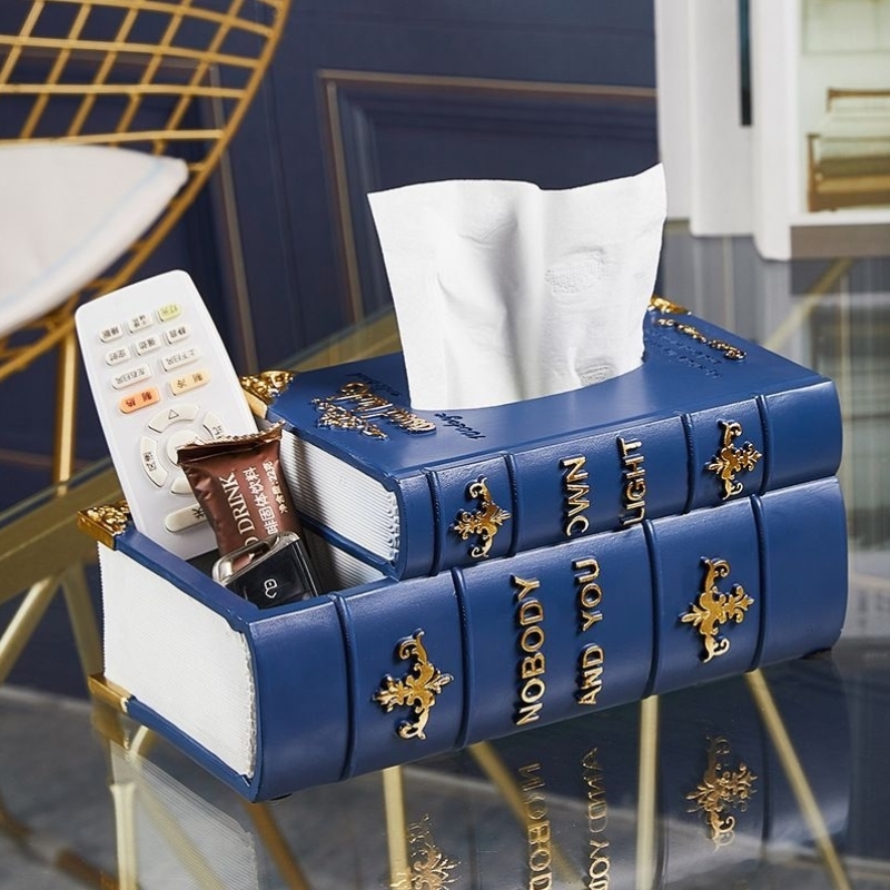 复古欧式高档简约文艺纸巾盒创意家用客厅茶几抽纸盒遥控器收纳盒