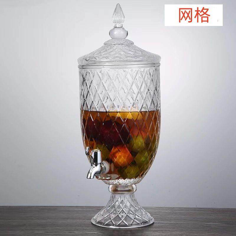 玻璃冷水壶带盖龙头大容