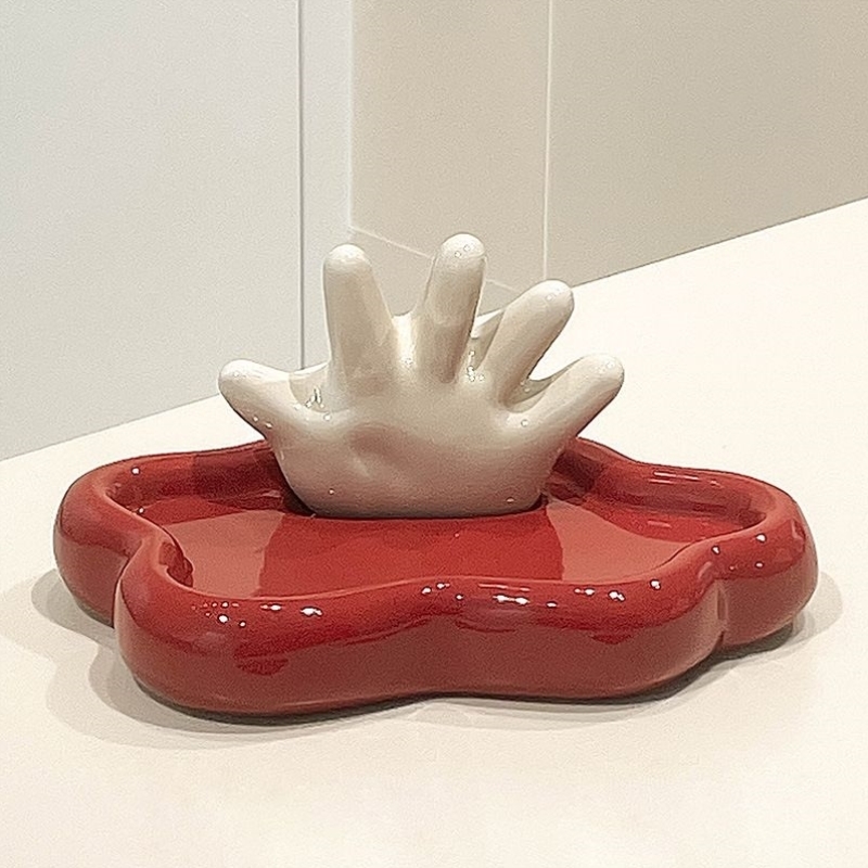 创意玄关桌面收纳盘门口钥匙首饰挂架香水置物托盘茶几杂物收纳盒