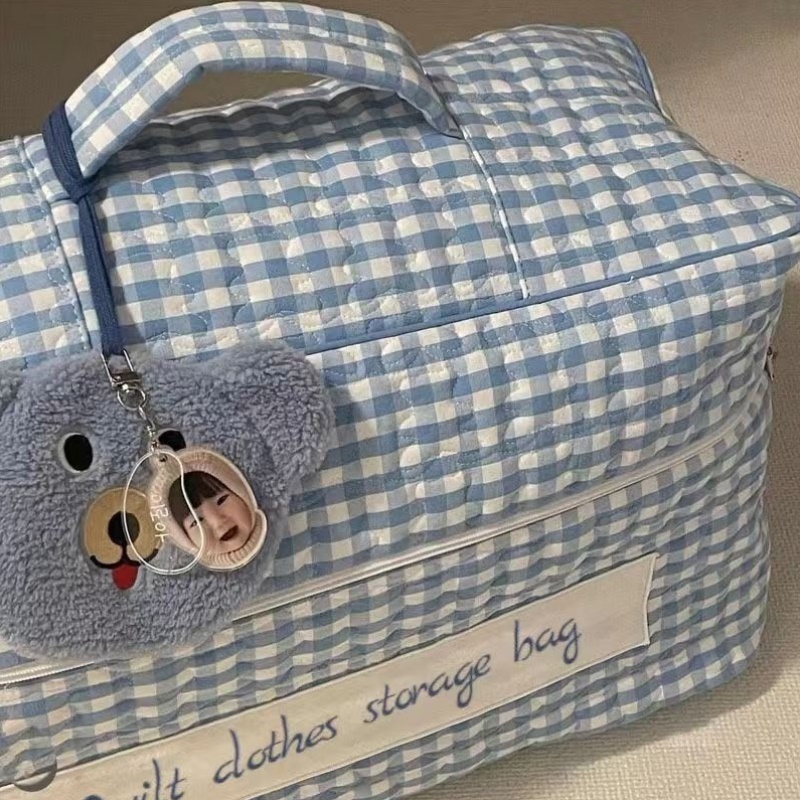 韩国ins幼儿园被子收纳袋学生装棉被褥手提行李袋手提绗缝待产包