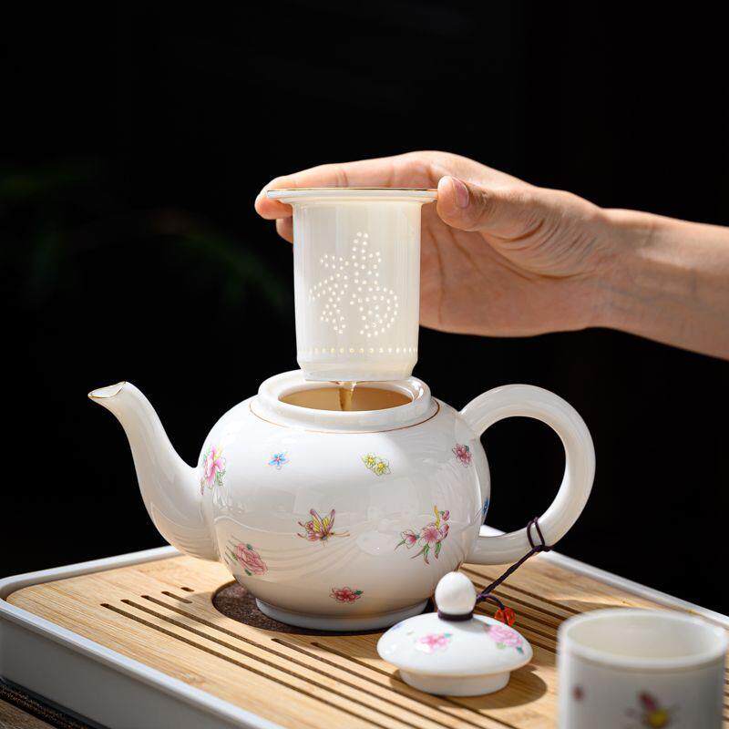 羊脂玉白瓷茶壶德化陶具