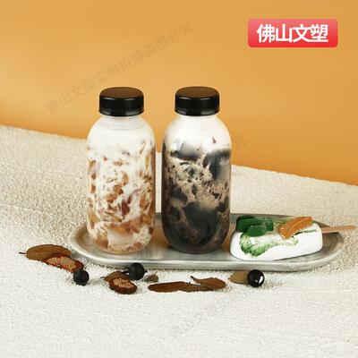 pp耐高温料塑瓶带盖一次性胖热灌饮料雪梨海底椰茯苓奶膏茶瓶MFM