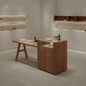 020展示台实木桌长条摆件 商场包饰品TZ 装 店中岛台服陈列展示桌鞋