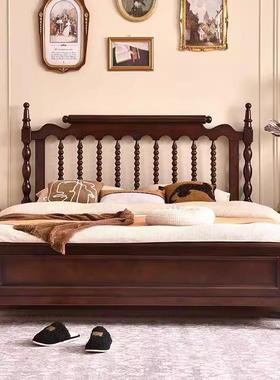 古中古法式实木卧床1.米简约8复OFY美式双人床主床卧室家具