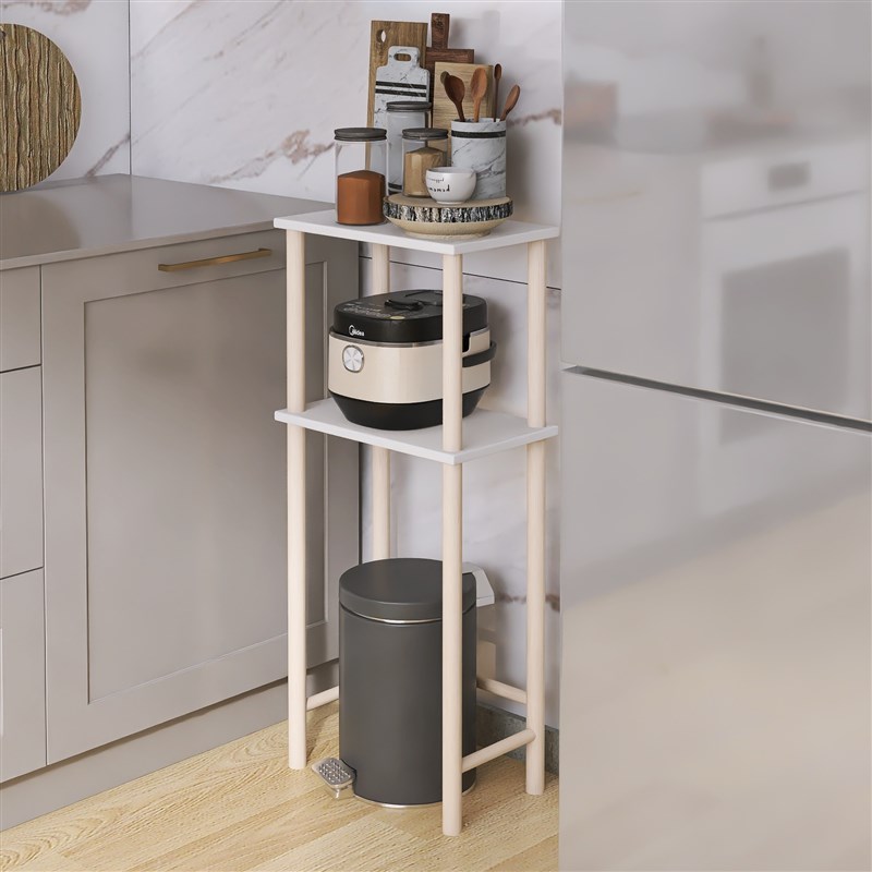 垃圾桶上方置物架厨房夹缝u落地架桶装水架子高脚扫地机器人收纳
