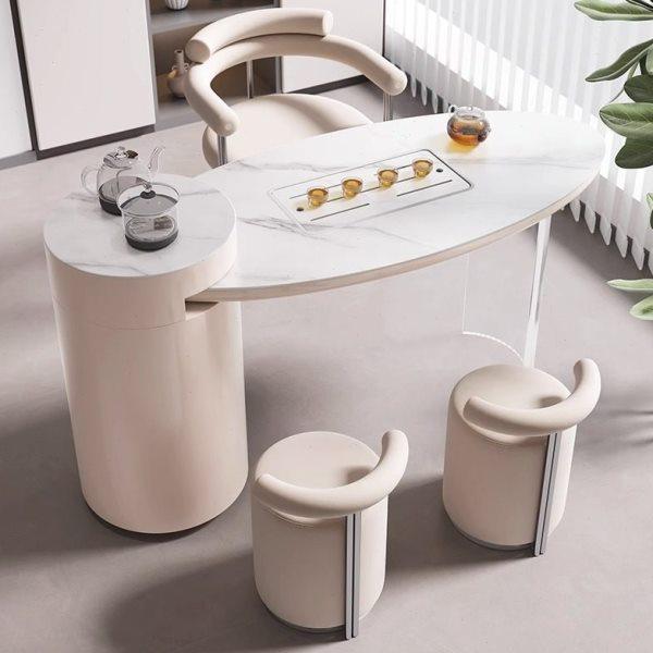 岩板小茶桌家用茶台现轻奢奶油风亚克力悬浮阳台网红茶桌椅组合,商业/办公家具,茶台/茶桌,淘宝优惠券,粉丝福利购,淘宝优惠卷