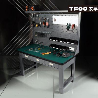 kt 灯架防静电台 带抽屉独立锁工位桌 多功能挂板,商业/办公家具,线棒货架/工作台,淘宝优惠券,粉丝福利购,淘宝优惠卷