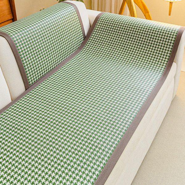 2024新款凉感藤席直排沙发垫夏天凉席坐垫防滑夏季套罩级感盖布,居家布艺,沙发垫,淘宝优惠券,粉丝福利购,淘宝优惠卷