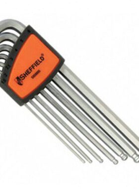 钢盾7件套公制加长球头内六角扳手S050005钢盾球头内六角7件套