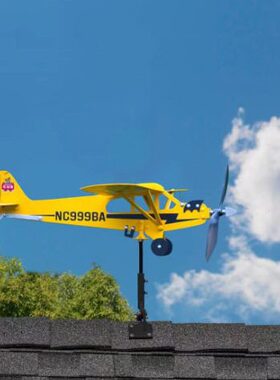 户外飞机风向标 Airplane Weathervane 金属飞机
