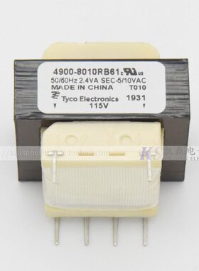 2.4VA 4900-8010RB 输入115V输出5V10V PCB插针UL CUL Tyco变压器