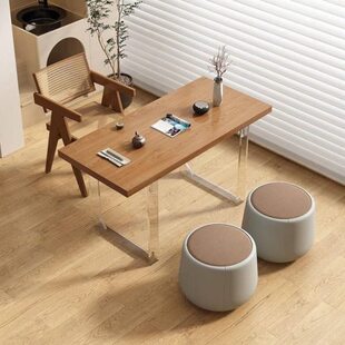 阳台办公室组合客厅家用一体茶几全套现代简约轻奢实木泡茶桌