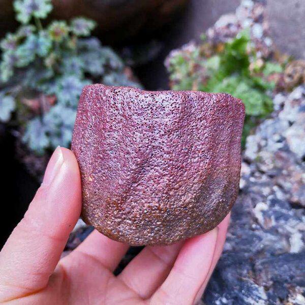 荥经黑砂茶具茶壶手捏粗陶主人杯单杯窑变创意大号功夫茶杯子单个