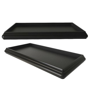 乌金石假山盆景盆吸水石托盘长方形黑色大理石仿古花盆石头园艺盆