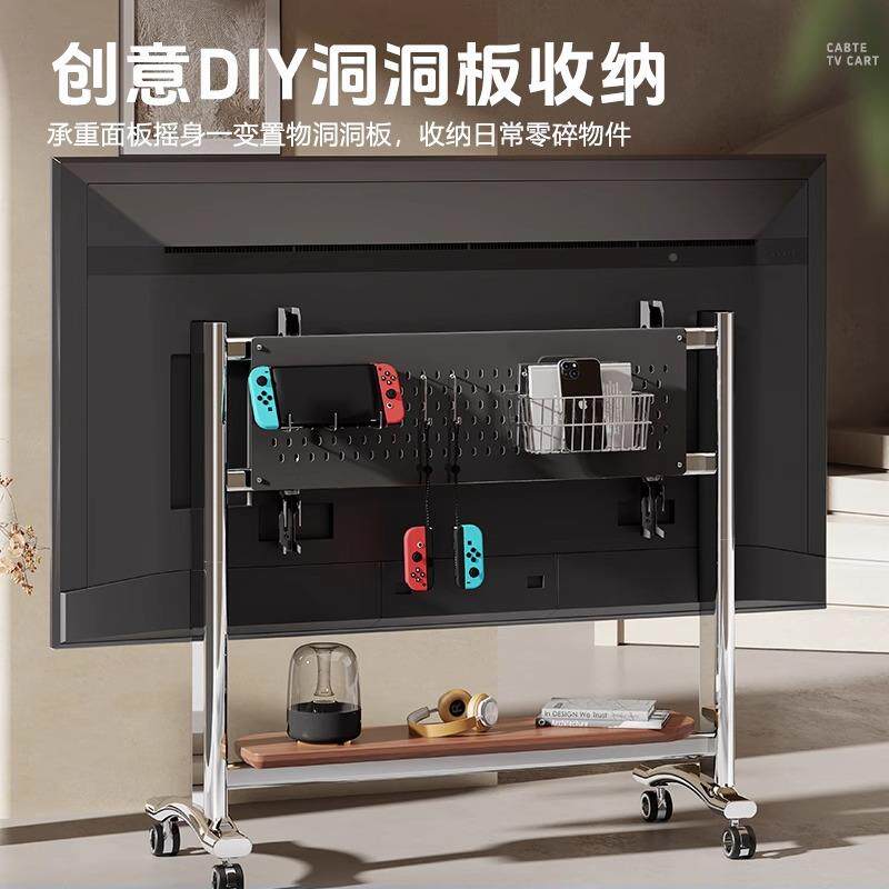 可动电视机支推大尺寸低趴艺术车适配08电视推5移0-100架英寸通用