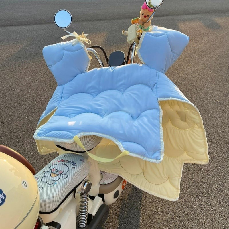 电动车挡风被四季通用冬季加大加厚侧翼防风防水电X车摩托防风罩