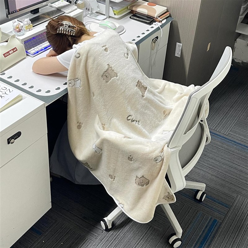 办公室午a睡毯空调毯薄款毯子午睡毯沙发毯夏凉毯工位夏季盖毯单