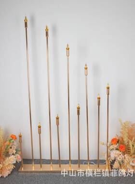 热销款XOJ出婚庆1引0头星光路芦苇装艺饰灯铁电镀舞台摆件口