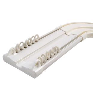 超双层加厚霞蔚家具窗帘轨道铝合金音直轨轨双轨滑轮静窗帘杆滑罗