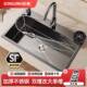加厚不锈钢ZAG厨水槽单台中盆房洗手工家用大槽水池菜盆洗碗槽