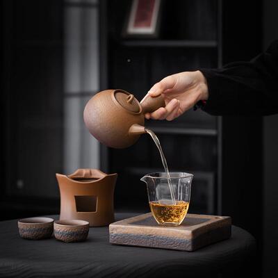 粗陶复煮茶器酒精加热茶炉炉瓷户外jjl-0240烧水壶中陶式功夫茶古