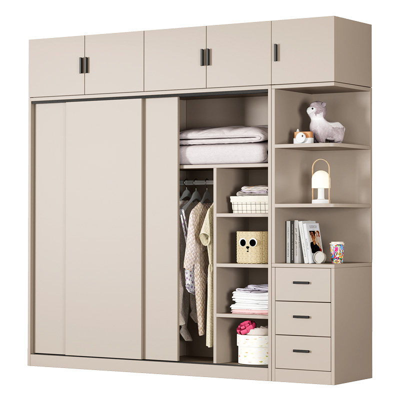 纯实木衣柜推拉i门家用卧室现代简约出租房经济型定制儿童收纳衣