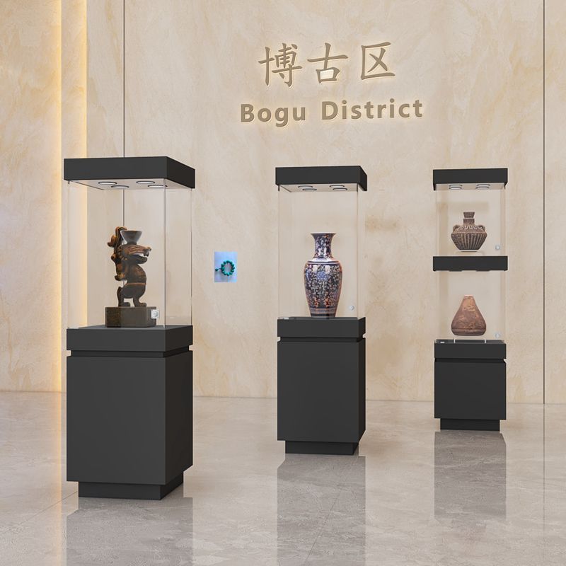 博物馆展示柜高柜瓷器玻璃展柜珠宝首饰玻璃柜台展览玉器独立展柜